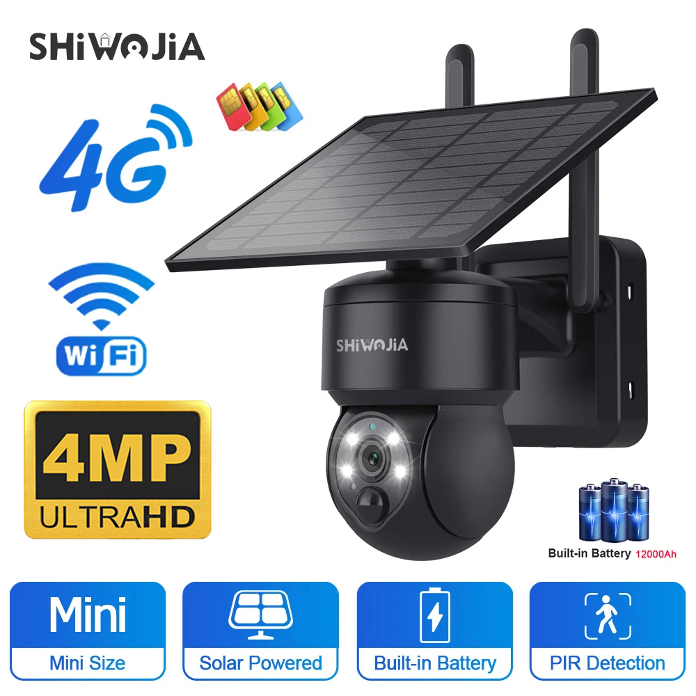 Solar Panel Tilt Mount - SHIWOJIA WIFI Wireless PTZ telecamera solare