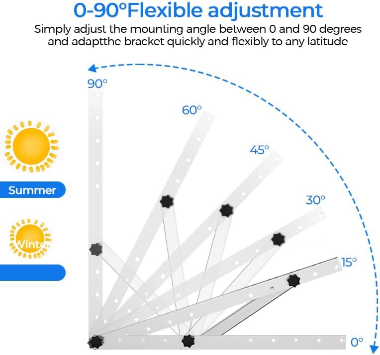 Solar Panel Tilt Mount - Supporto Inclinabile Solare Premium da 28