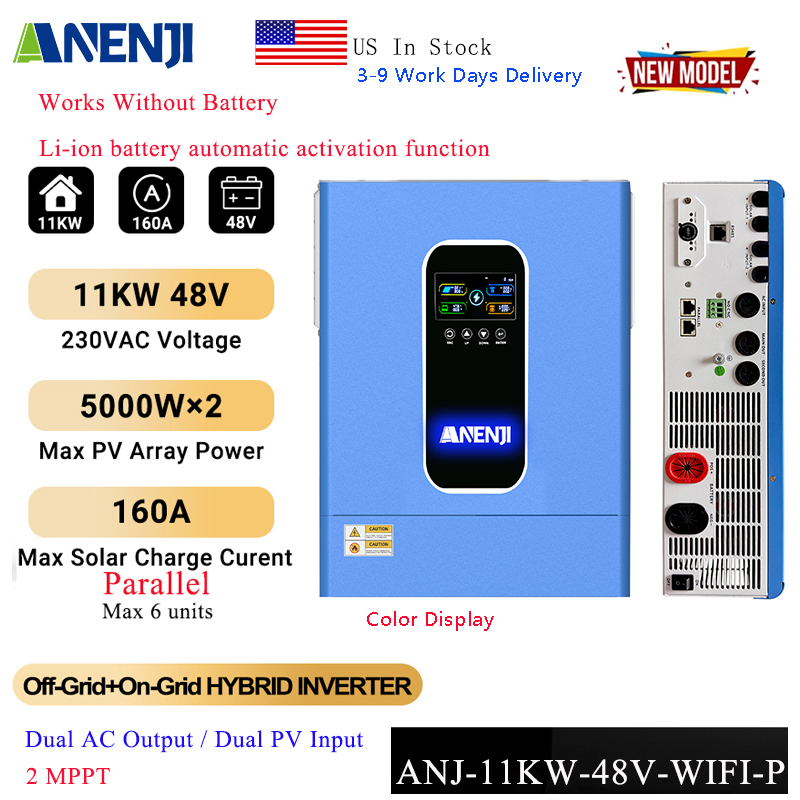 Flexible Solar Panel - Inverter Solare Ibrido ANENJI 11KW 48V,