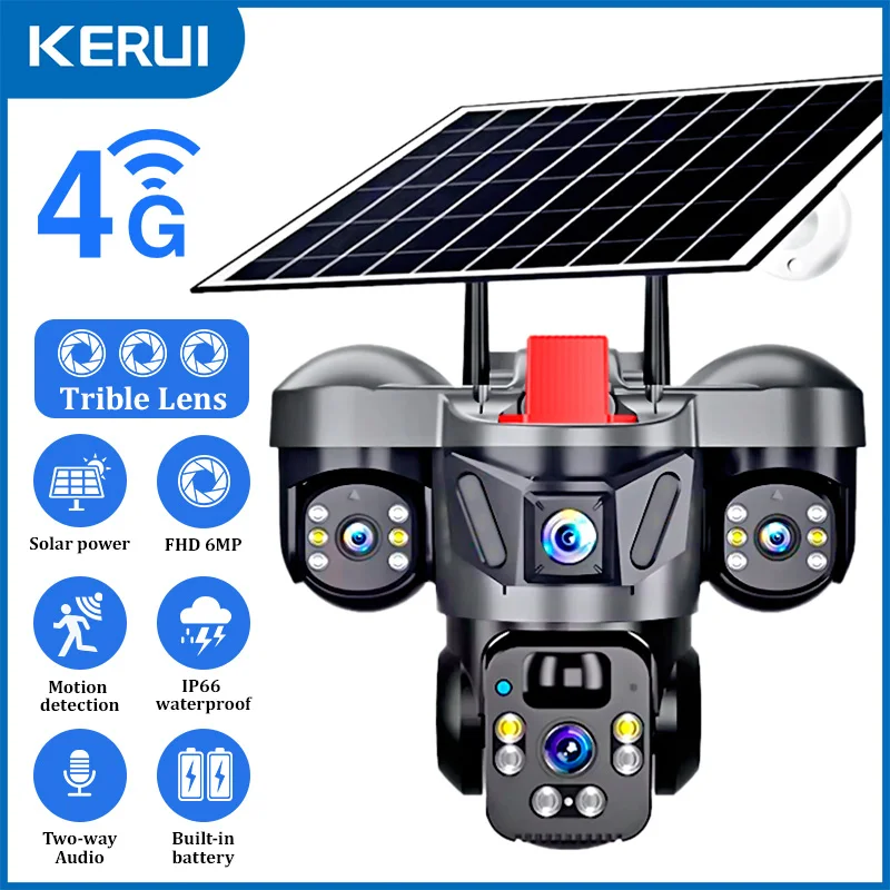 Solar Panel Tilt Mount - KERUI PTZ Esterno 6MP 4G SIM