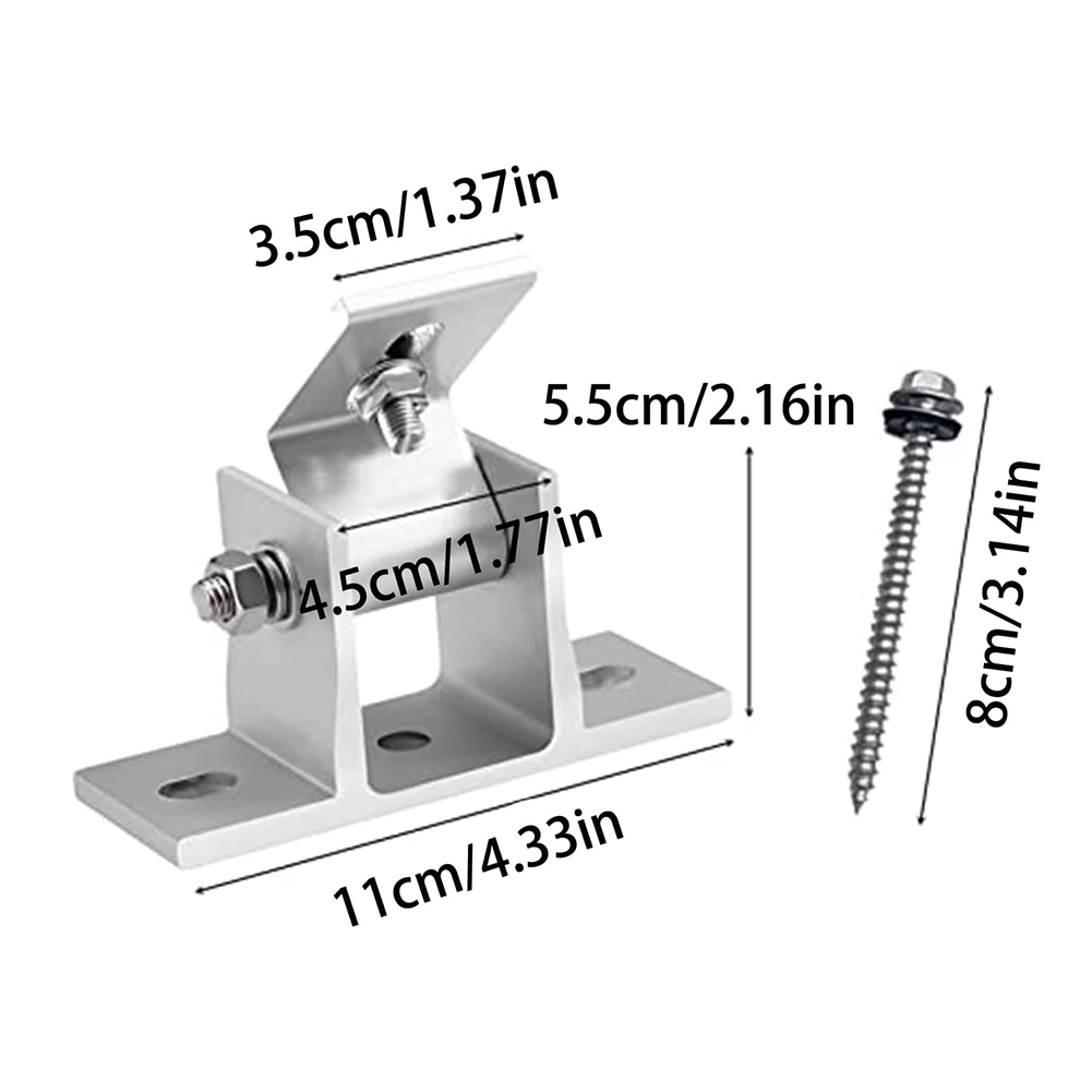 2 Pezzi Supporti in Alluminio  - Solar Panel Tilt Mount recensione e prezzo