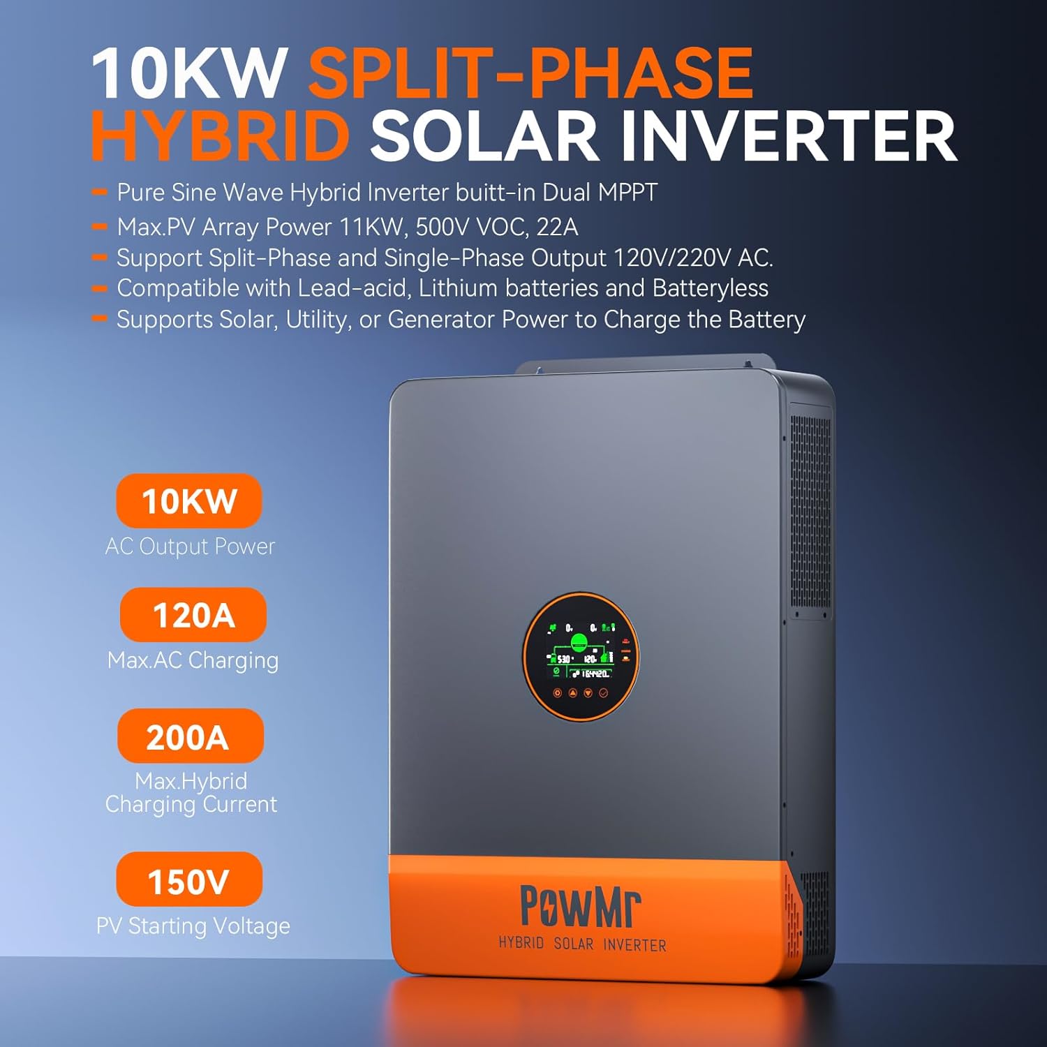 PowMr 10KW Inverter a fase div - Flexible Solar Panel recensione e prezzo