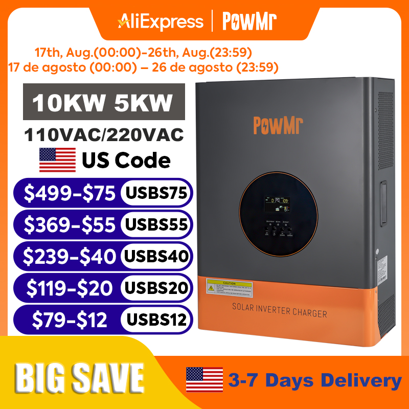 PowMr Inverter Bifase 10KW 5KW - Flexible Solar Panel recensione e prezzo